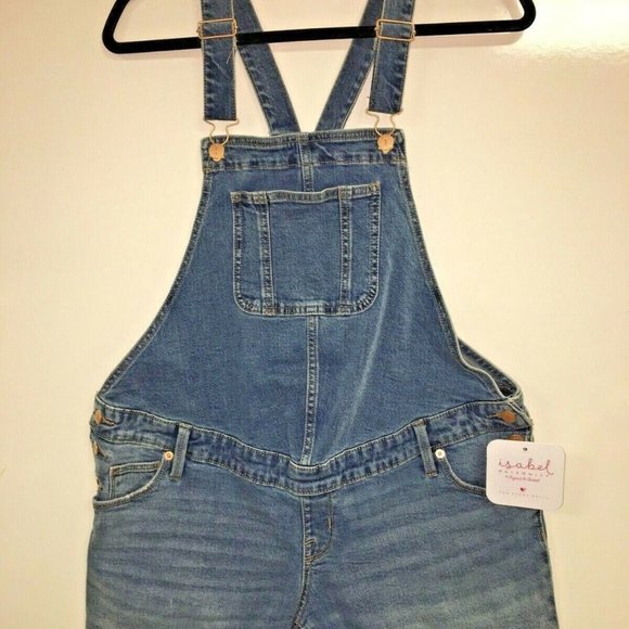 Ingrid & Isabel Maternity Denim Shortalls - Picture 3 of 4